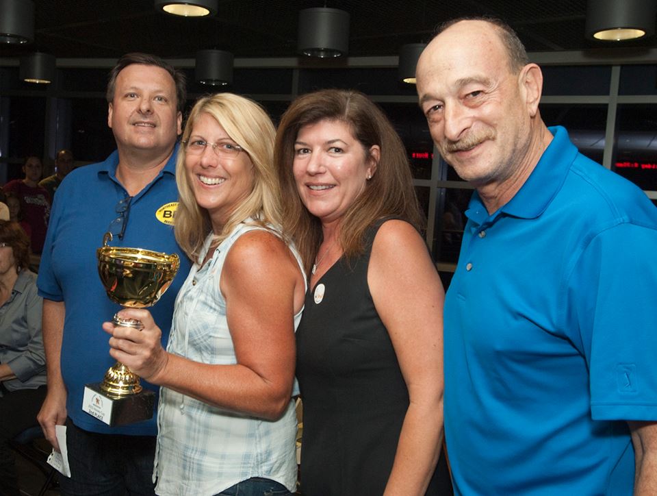 Kelly Palazzi took 2nd Place (Jar #17) shown with President Frank Mortimer, Secretary Jaimie Winters and VP Richard Schluger