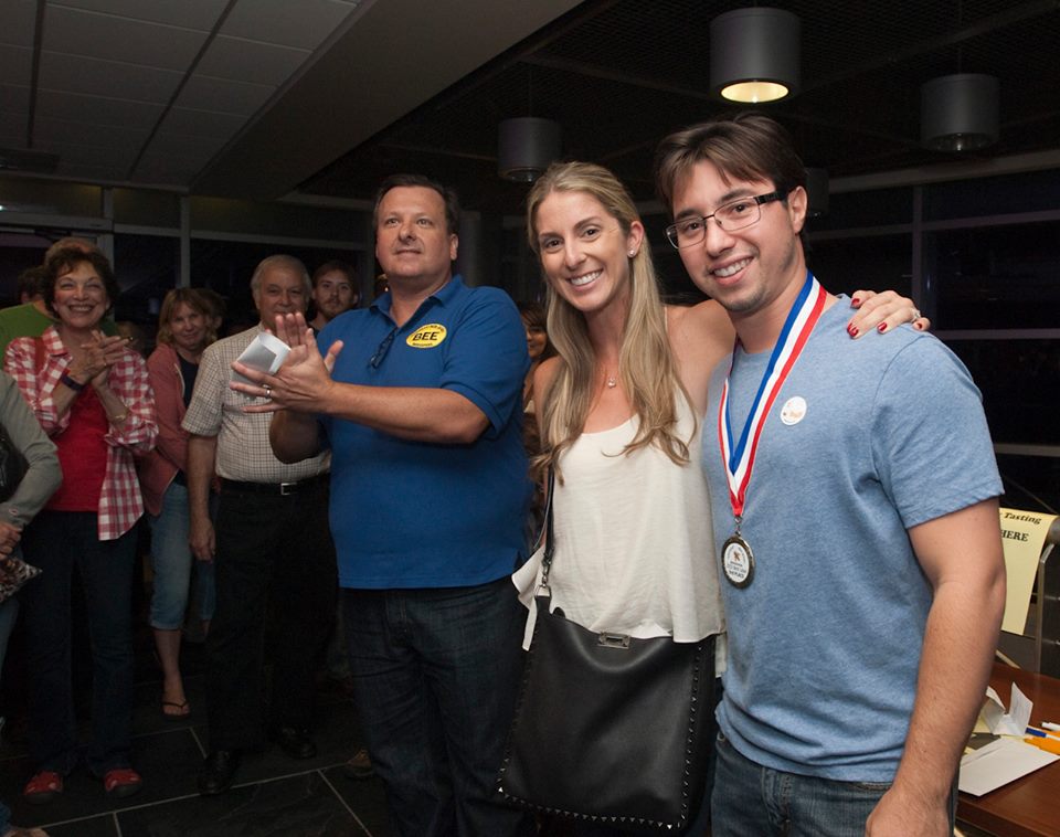 Frank Vastano (Label “M”) took 3rd Place in the label contest with President Frank Mortimer and Katrina Daphne.